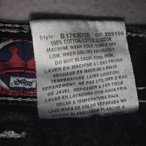 JNCO Black Jean Shorts with Flame Design - Picture 10 of 12